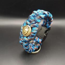 Bracelet en paracorde spartiate bleu apocalypse