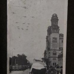 Carte postale revue militaire 1937 Tchécoslovaquie expédiée à Alger