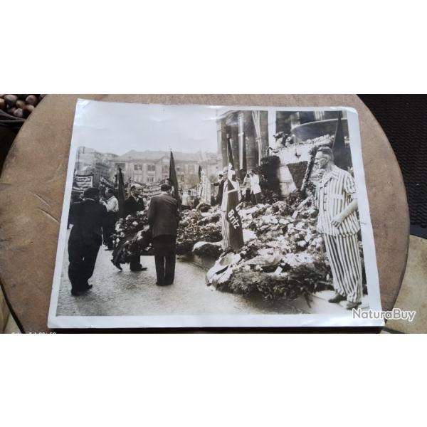 Ancienne photo de presse les victimes du fascisme ..en zone allemande RUSSE. .voir photos