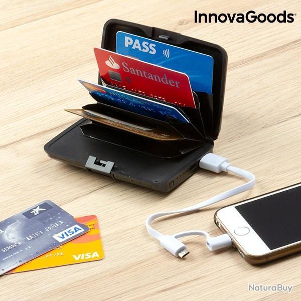 Porte-cartes avec Blocage RFID et batterie externe InnovaGoods Sbanket