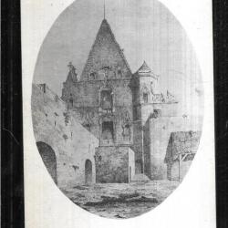 ancien nantes façade de la tour du fer à cheval  carte postale ancienne