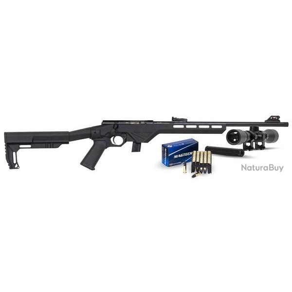 Pack carabine  verrou Citadel Trakr droitier synthtique cal. 22LR