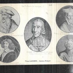 vieux langres anciens évêques carte postale ancienne