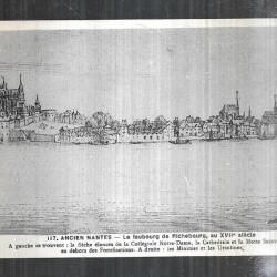 ancien nantes le faubourg de richebourg au XVIIIe siècle carte postale ancienne