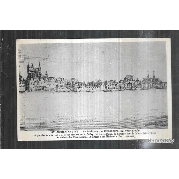 ancien nantes le faubourg de richebourg au XVIIIe sicle carte postale ancienne