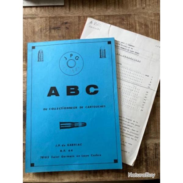 Livre "ABC du collectionneur de cartouches" de J P de Gabriac
