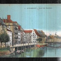 strasbourg quai des bateliers bateaux lavoir carte postale ancienne