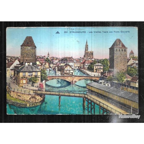 strasbourg les vieilles tours au ponts couverts carte postale ancienne