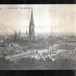 mulhouse vue générale carte postale ancienne