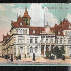 mulhouse hotel des postes carte postale ancienne