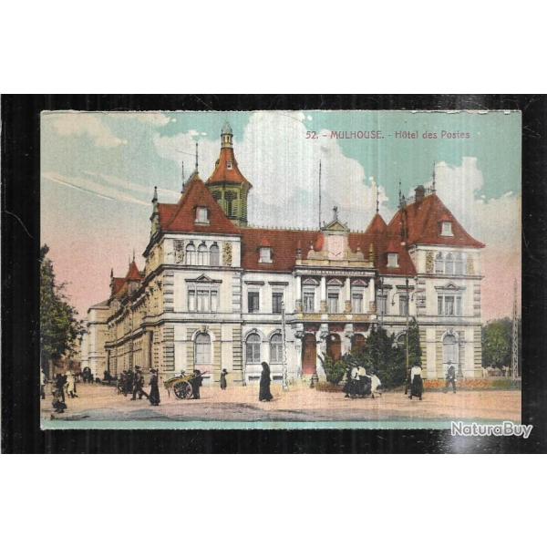 mulhouse hotel des postes carte postale ancienne