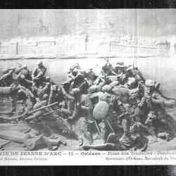 vie de jeanne d'arc 11 orléans prise des tourelles pendant l'assaut carte postale ancienne