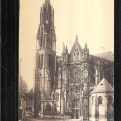 senlis oise la cathédrale carte postale ancienne