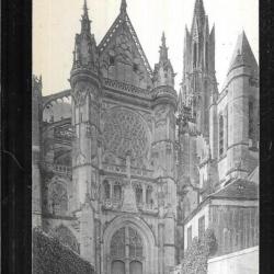 senlis oise la cathédrale portail nord carte postale ancienne