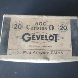 Boite de cartons 0 Gévelot cal. 20