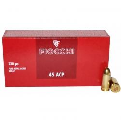 Cartouches Fiocchi Cal. 45 ACP FMJ 230 gr x 50