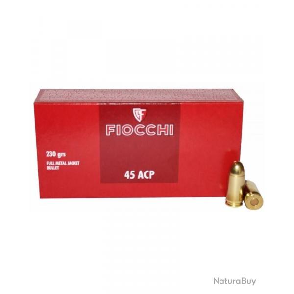 Cartouches Fiocchi Cal. 45 ACP FMJ 230 gr x 50