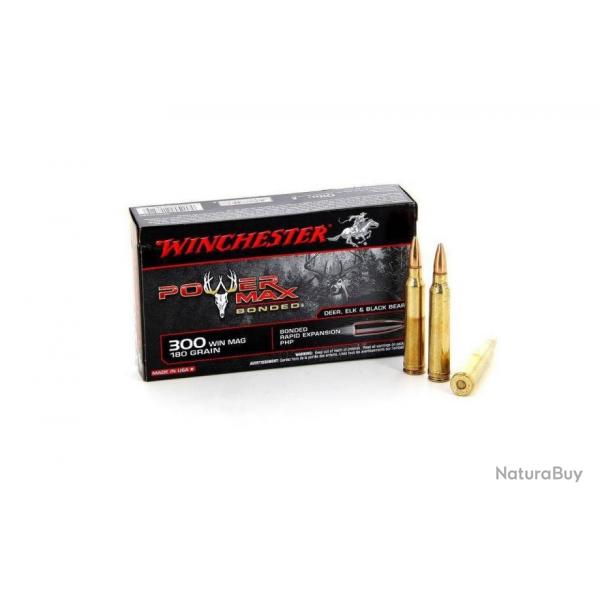 WINCHESTER cal.300 Win Mag Power Max Bonded 180 grains - 11.7 grammes x20