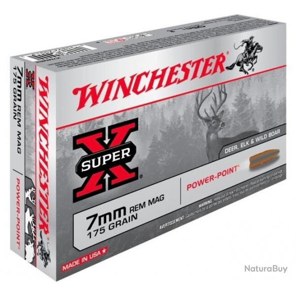 WINCHESTER cal.7mm Rem Mag Power Point 175 grains - 11.3 grammes x20