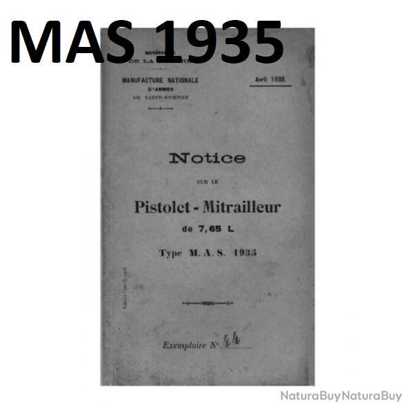 notice carabine MAS 1935 (envoi par mail) - VENDU PAR JEPERCUTE (m1732)