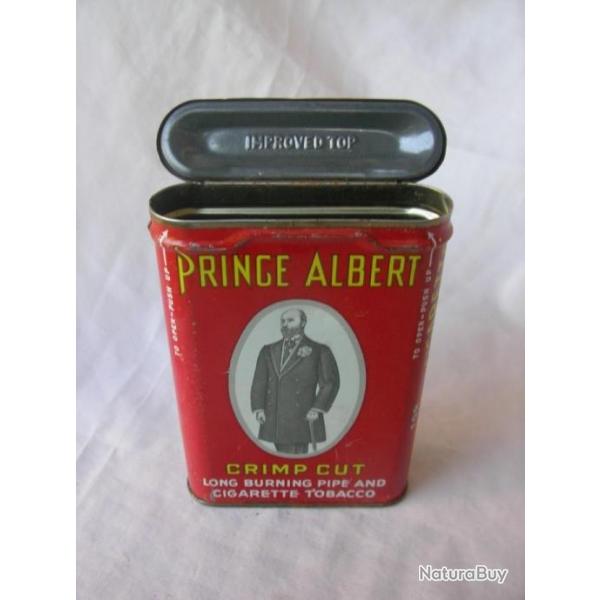 WW2/POSTWAR US BOTE TABAC VIDE EN MTAL AMRICAINE " PRINCE ALBERT " ANNE 50/60 5