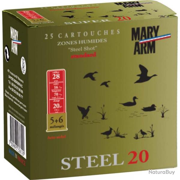 Boite de 25 cart STEEL 20g 28/70 pb 5+6 (Taille 56)