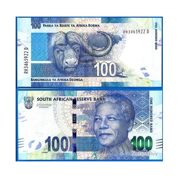 Afrique Du Sud 100 Rand 2015 Billet Nelson Mandela Buffle Animal Rands