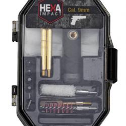 KIT DE NETTOYAGE HEXA IMPACT POUR ARMES Cal 9mm