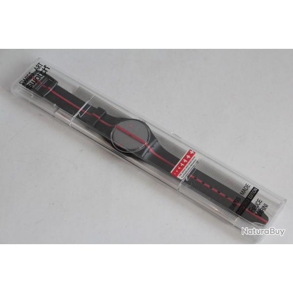 SWATCH Montre Swatch 360 Rouge sur Blackout GZ119 1991 ed limite