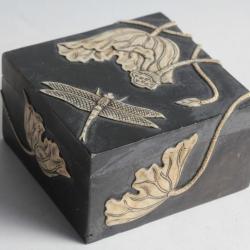 Boite pierre de savon stéatite Libellule Chine