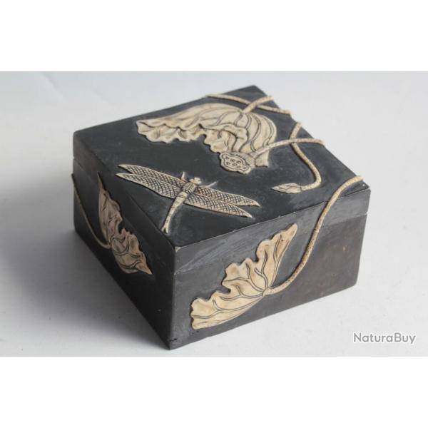 Boite pierre de savon statite Libellule Chine