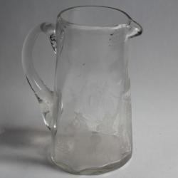 Broc à eau verre gravé Folklore Breton