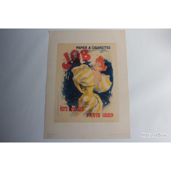 CHERET Jules Lithographie Papier  cigarettes JOB 1889 Art Nouveau