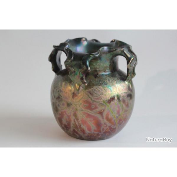 Vase cramique iris Clment MASSIER Dhurmer Art Nouveau 1900