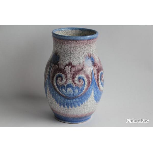 Vase cramique maille Gmunden Handarbeit Autriche