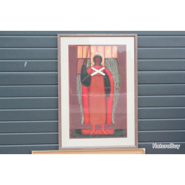Tableau peinture Vasily et Lyubov Antsiferov Ange Michael Art Russe