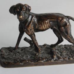 Bronze animalier Chien de chasse Pierre Jules Mène