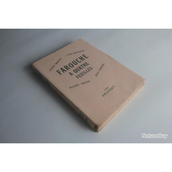 Livre Farouche a quatre feuilles Breton Deharme Gracq Tardieu 1955