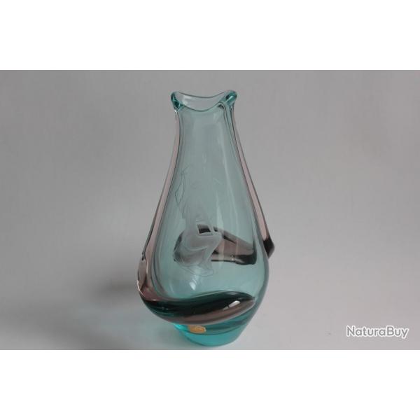 Vase cristal Femme nue Zelezny Brod Bohme