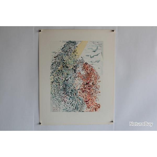 SALVADOR DALI Lithographie La divine comdie Opposition