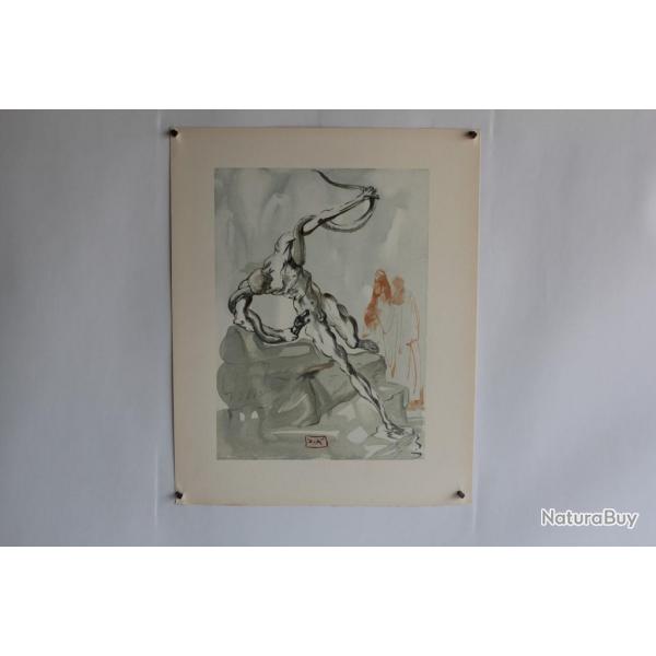SALVADOR DALI Lithographie La divine comdie Les Voleurs