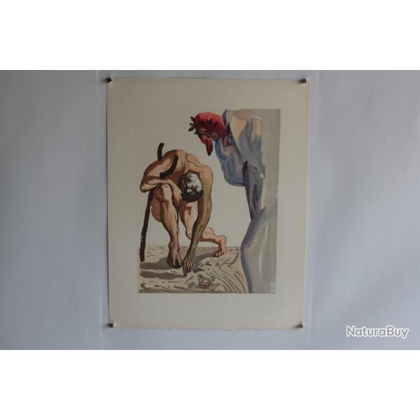SALVADOR DALI Lithographie La divine comdie Princes valle fleurie