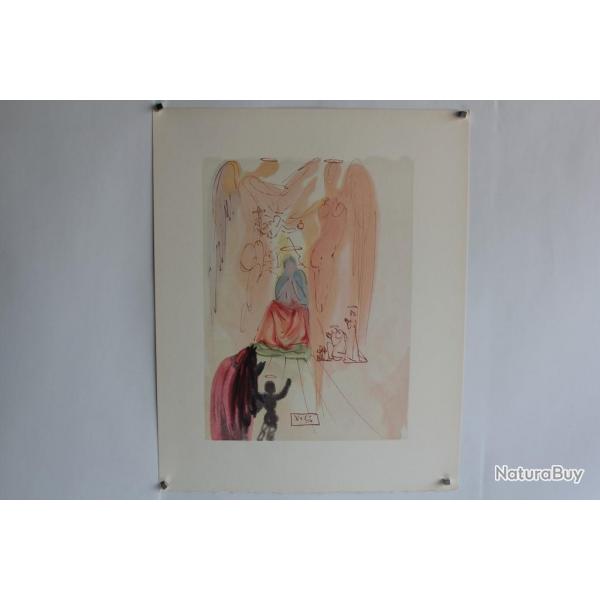 SALVADOR DALI Lithographie La divine comdie Le triomphe du christ