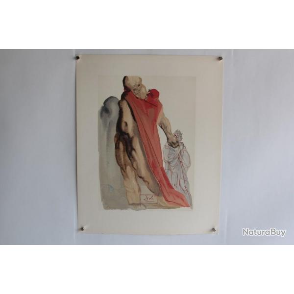 SALVADOR DALI Lithographie La divine comdie Reproches de Virgile