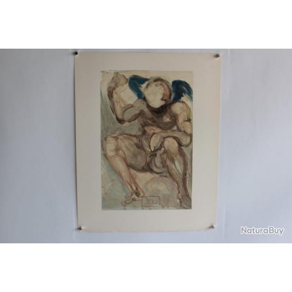 SALVADOR DALI Lithographie La divine comdie L'Envie