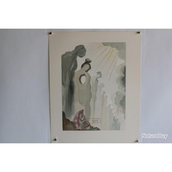 SALVADOR DALI Lithographie La divine comdie La seconde Corniche