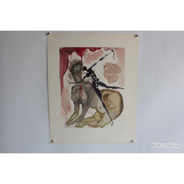 SALVADOR DALI Lithographie La divine comdie Le minotaure