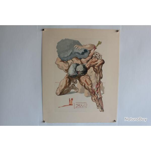 SALVADOR DALI Lithographie La divine comdie Avares et les prodigues