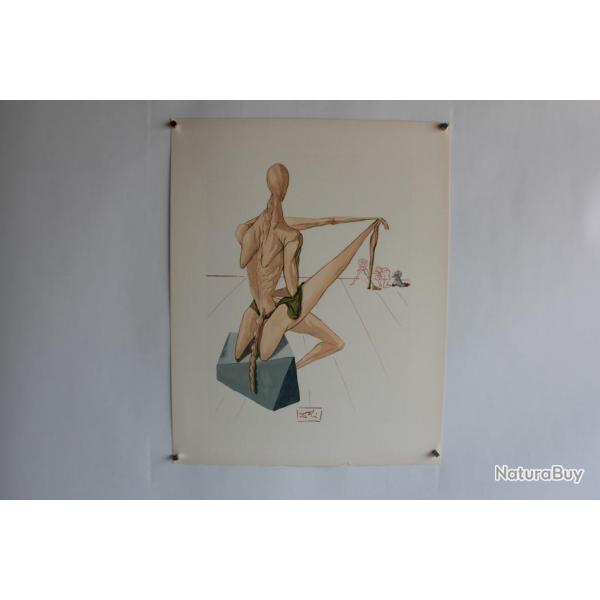 SALVADOR DALI Lithographie La divine comdie Minos