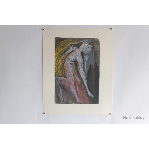 SALVADOR DALI Lithographie La divine comdie Les Erynnies